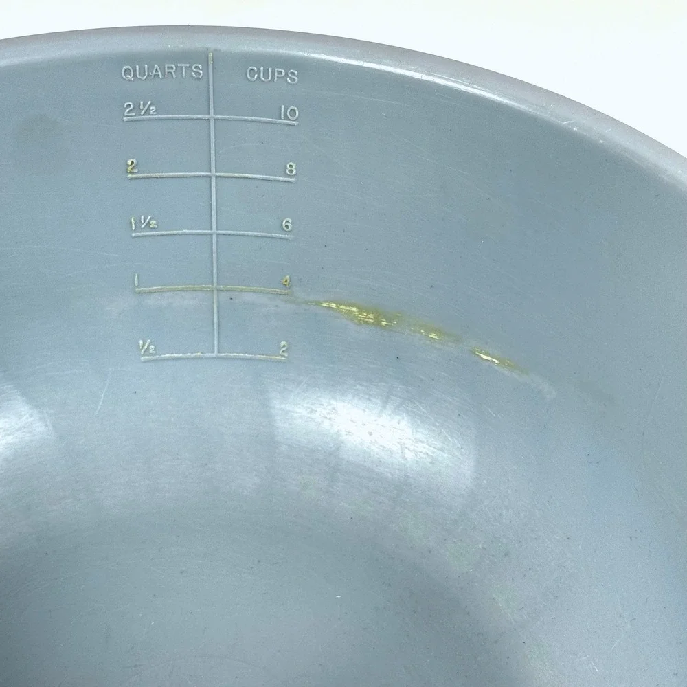 Vintage Shamrock Neatway Blue Swirl 2.5 QT Plastic Mixing Batter Bowl 10Cup READ